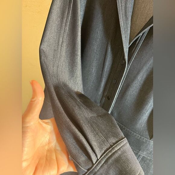 Jones New York Long Sleeve Denim Dress - Dark Blue - Picture 3 of 9